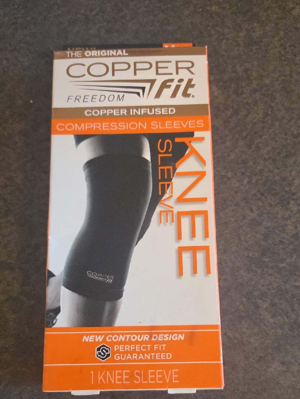 Copper Fit Copper-Infused Black Knee Compression Sleeve